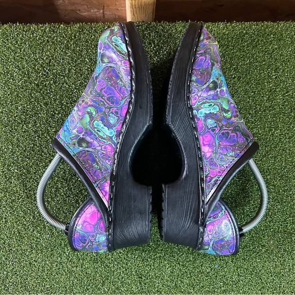 C & C Sweden Multicolor Swirl Slip Resistant Clogs Shoes EU 42 Women’s 11.5 - 12 - Picture 5 of 8